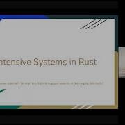 Data Intensive Systems In Rust Safety Speed Concurrency With Jelena Jankovic