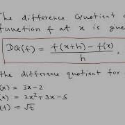 Difference Quotient Precalculus