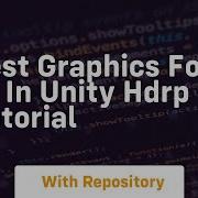 Best Graphics For Vr In Unity Hdrp Tutorial