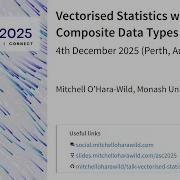 Vectorised Statistics With Composite Data Types ASC 2025