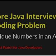 How To Find Unique Elements From The Given Array In Java Interview Java Coding Problems Java