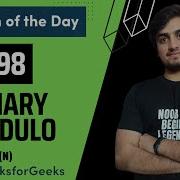 DAY 198 Binary Modulo JAVA C GFG POTD 08 May