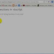 String Functions In Vb Script
