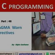 Part 48 PRAGMA Directives In C PRAGMA WARN Hindi Language