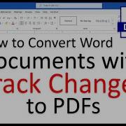 How To Convert Microsoft Word Documents With Track Changes To PDFs