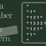 Number Pattern In Java Using For As Well As While Loop