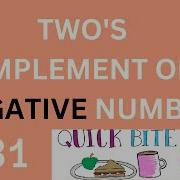 HOW TO FIND 2S COMPLEMENT OF A NEGATIVE NUMBER