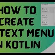 How To Create Context Menu In Kotlin Android