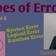 Types Of Error Syntax Logical And Runtime Error