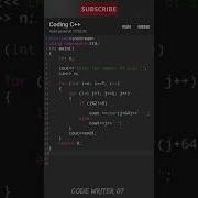 C Pattern Program Tutorial Video Shorts Youtubeshorts Coding Codewriter07