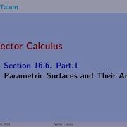 MathTalent Vector Calculus 16 6 Part 1 Parametric Surfaces And Their Areas Surfaces Of Revolution