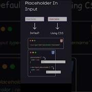 Placeholder In Input Html Css