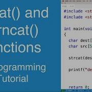 Strcat And Strncat Functions C Programming Tutorial