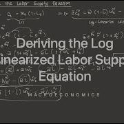 Deriving The Log Linearized Labor Supply Equation