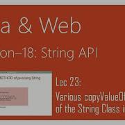 String API In Java 23 Various CopyValueOf Methods Of The String Class In Java