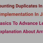 Counting Duplicate Elements In Array Count Occurrence Of Repeated Element In Array With Java Code