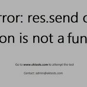 Res Json Res Status Res Redirect Res Render Res Send Is Not A Function In Express JS Node JS