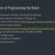 FTC Programming Week 3 Using The FTC SDK Writing Your First Autonomous