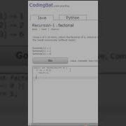 CodingBat Recursion 1 Factorial Solution