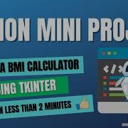 Python Mini Project Simple BMI Calculator Using Python And Tkinter Library Python
