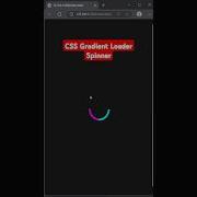 CSS Gradient Loader Spinner CSS Coding Webdesign Shorts