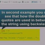 JAVASCRIPT Tutoriral Javascript Escape Character