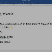 8051 TIMER PROGRAMMING SQUARE WAVE GENERATION