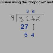 Division Using The Drop Down Method