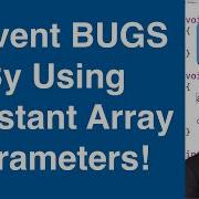 Const Array Parameters C Tutorial