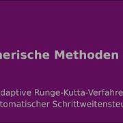 Adaptive Runge Kutta Verfahren Mit Automatischer Schrittweitensteuerung Numerische Methoden 62