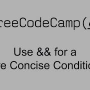 Use For A More Concise Conditional React Free Code Camp