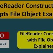Example Of FileReader Constructor Accepts File Object Java IO Java Tutorial
