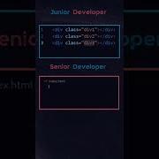 Junior Vs Senior Developer Programming Html Javascript Webdevelopment Html5 Webdesign Css3
