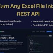 Turn Any Excel File Into A Professional REST API In Seconds