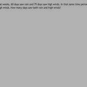 MyOpenMath Find An Intersection Of Two Sets Days With Rain And Days With High Winds