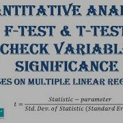 F Test T Test Check Variable Significance Exercise On Multiple Linear Regression