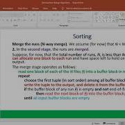 External Sort Merge Algorithm