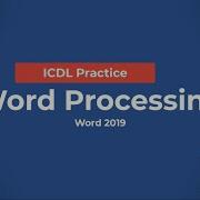 ICDL Exam Prep Word Processing Documents Syllabus 5 0 Word 2019 Tutorial