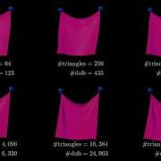 Re Implementation Of Projective Dynamics SIGGRAPH 2014 Different Mesh Resolutions