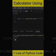 Calculator Using One Line Of Python Code Shorts Python Coding