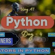 Operators In Python 100 Days Python Programming Day4 CodeCraftYash