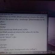 Class 52 Html Math Pow X Y Returns The Value Of X To The Power Of Y In JavaScript