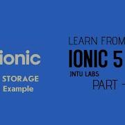 Ionic 5 Storage From Ionic Storage As Service With Example