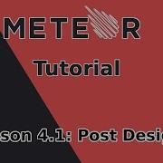 Designing User Posts Meteor Tutorial Part 4 1
