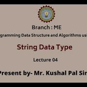 Programming Data Structure And Algorithms Using Python String Data Type AKTU Digital Education