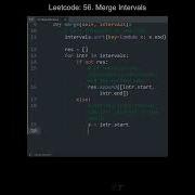 Leetcode 56 Merge Intervals In Python Python Leetcode Python Coding Tutorial Python Code ASMR