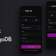 React Native Login Signup UI Flask JWT Auth MongoDB Python