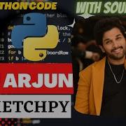 Allu Arjun Sketch Using Python Sketchpy Code Python Programming Hub