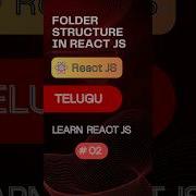 Folder Structure In React JS Application Telugu Learn React JS 02 React JS Tutorial React