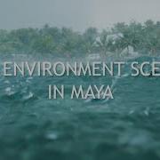 Rainy Beach Scene Maya FX Environment Simulation With Clouds Water Ripples